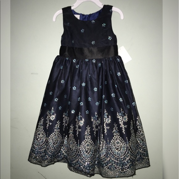 A beautiful navy blue Special Editions Dress. - Picture 1 of 8